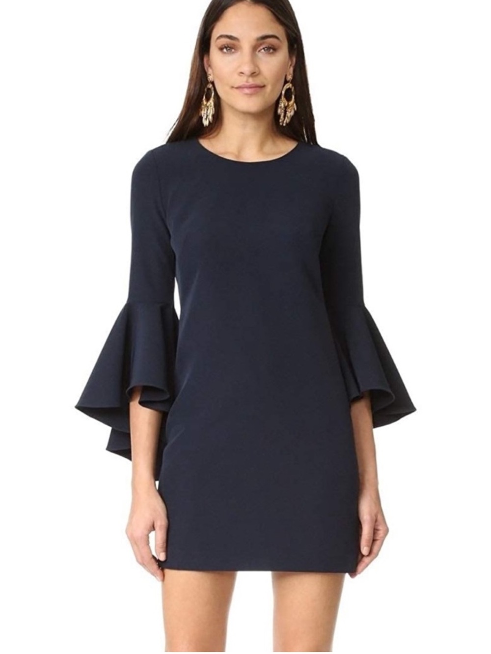 MILLY Navy Mini Bell Sleeve Dress Size 8